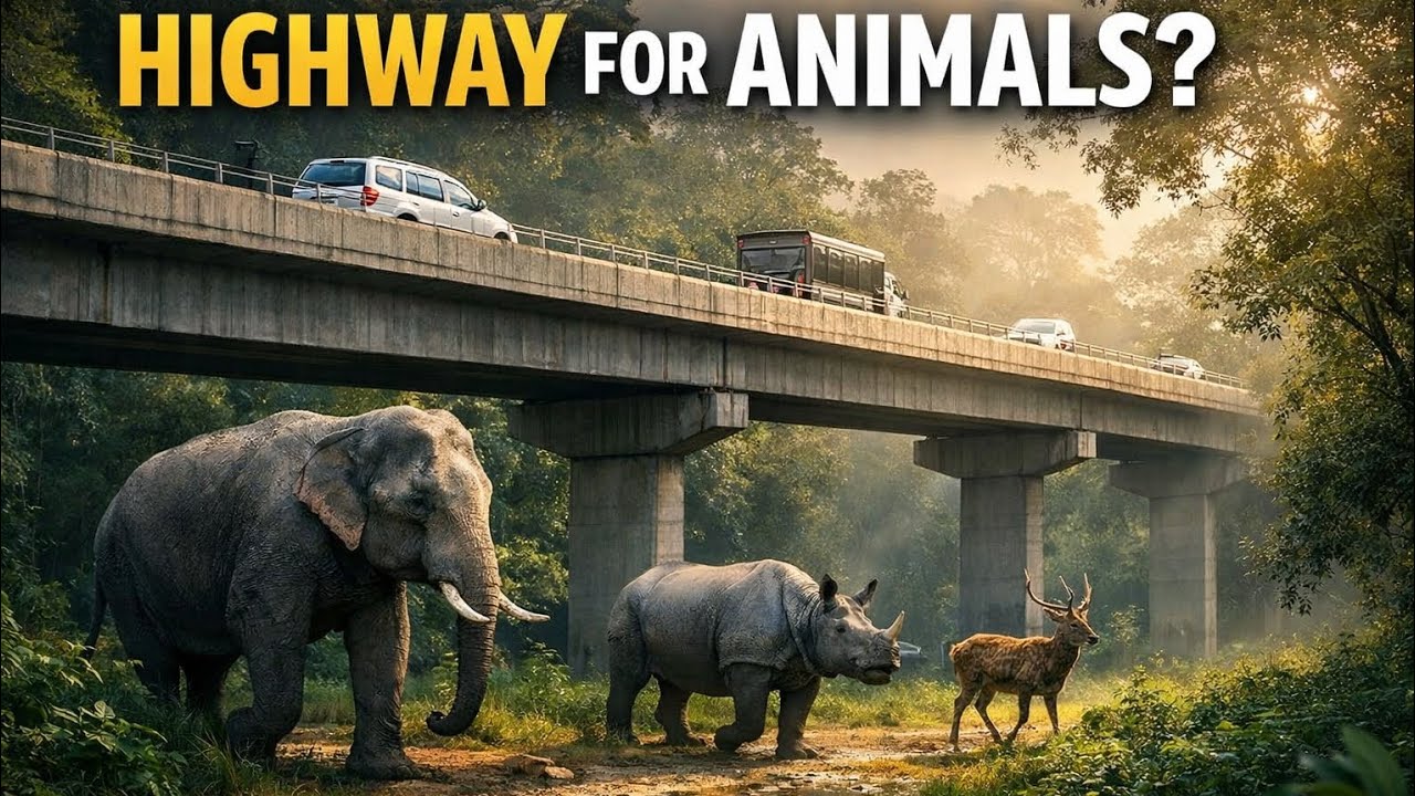 How India is building a Highway for Animals | Kaziranga Elevated Corridor explained in Malayalam 
