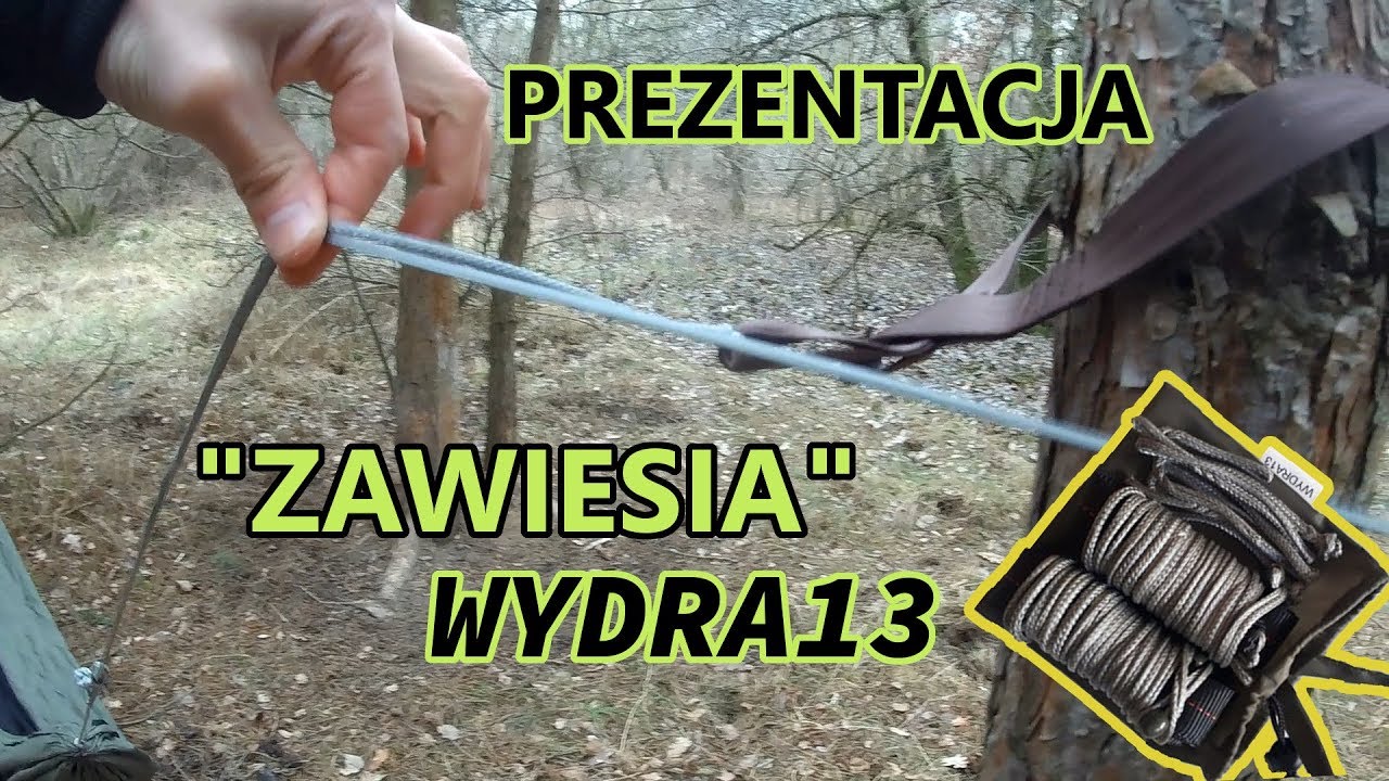 Hamakowa "ZAWIESIA" Wydra13 - Prezentacja - whoopie slings, tree huggers, karabinki dyneema