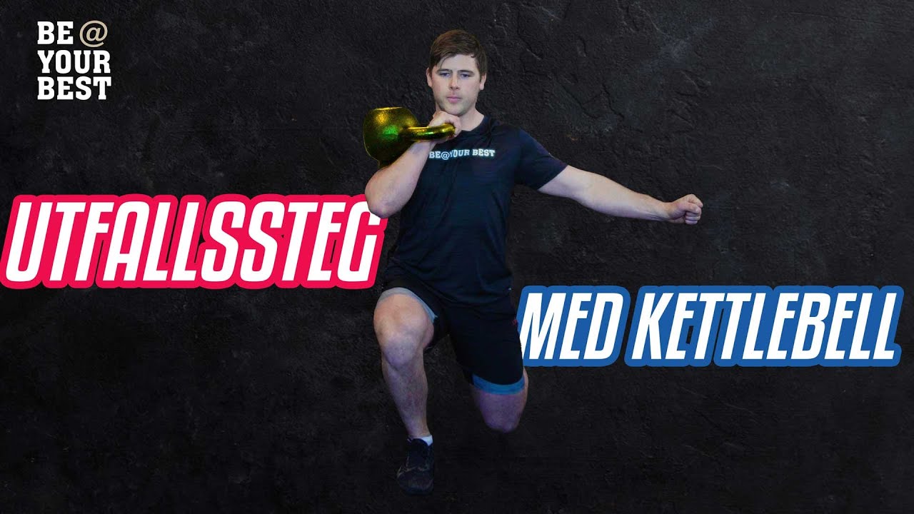 Utfallssteg med kettlebell