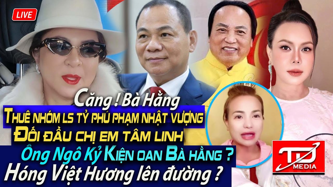 Căng ! Bà Hằng thuê nhóm LS Tỷ phú Phạm Nhật Vượng đối đầu Tâm Linh - Hóng Việt Hương lên đường