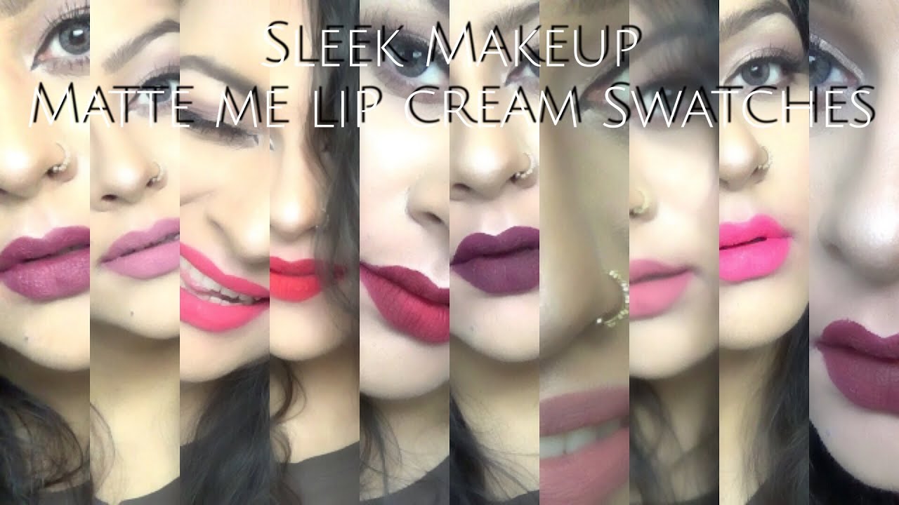 Sleek Makeup Matte Me Lip Cream Swatches ALL SHADES | SaloniMaathur