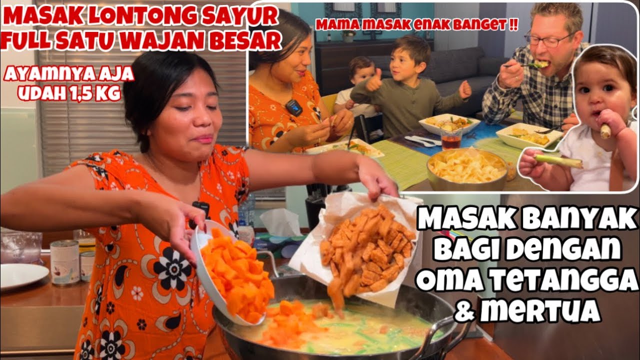 MASAK LONTONG SAYUR FULL SATU WAJAN BESAR, BAGI DENGAN TETANGGA & MERTUA