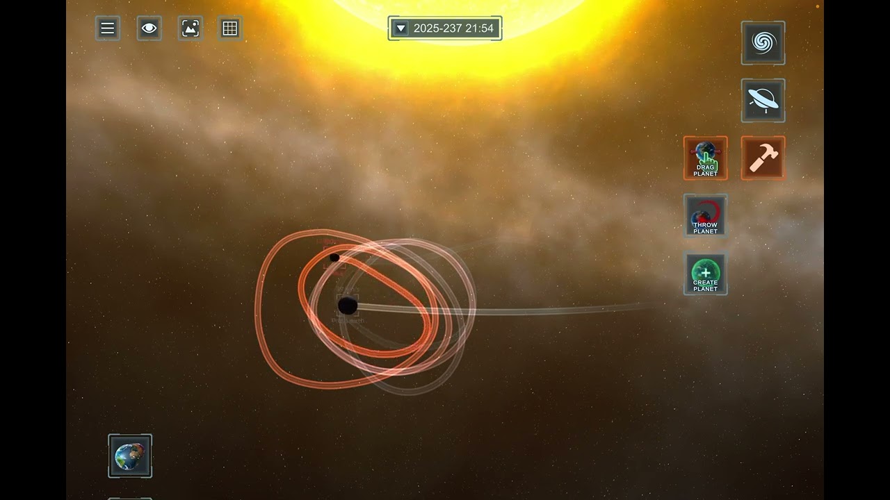 I recreated theia and proto earth ￼ collision in solarsmash sound from @solarballs