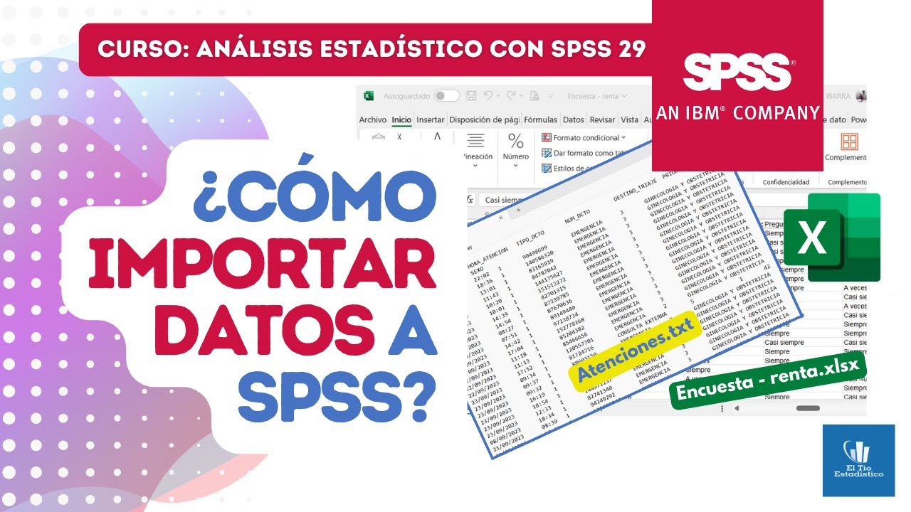 Cómo importar datos a SPSS ✅| Curso de SPSS v 29