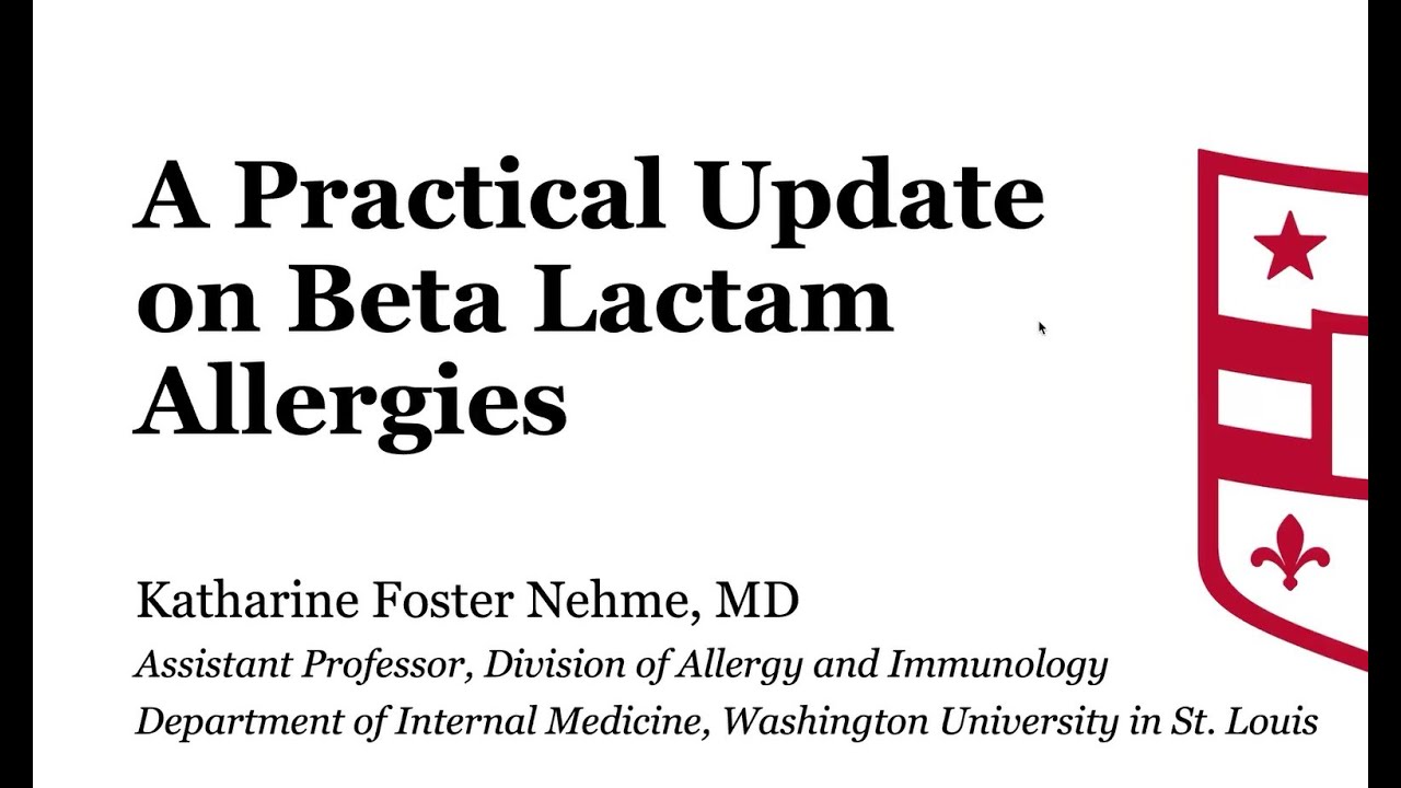 2025 04 28 A Practical Update on Beta Lactam Allergies presented by Dr  Katharine Foster Nehme