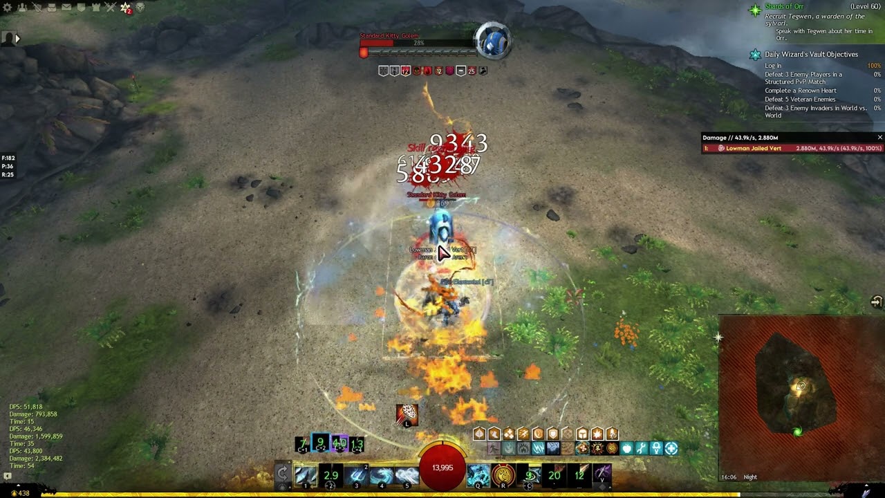 Power Tempest benchmark (scepter, elite glyph) - 43547 (~44.2k w/ allies)