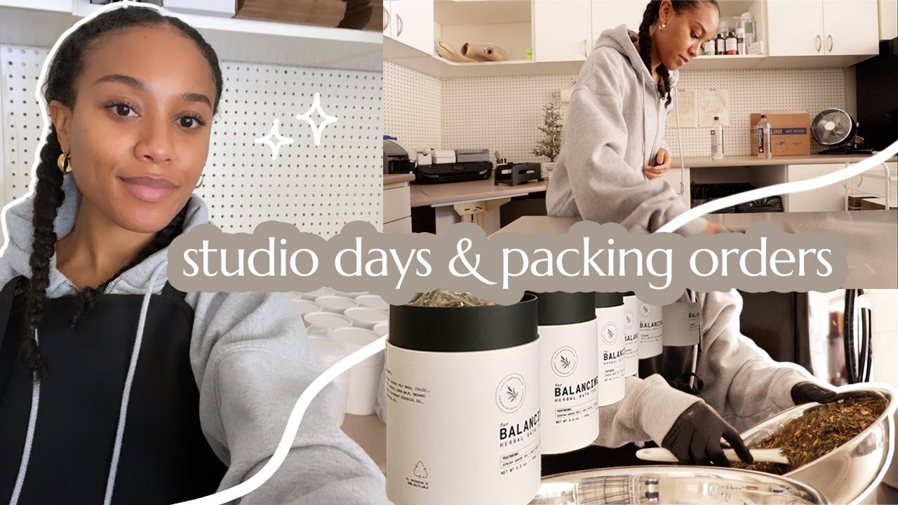 VLOG ✨ running my small business, taking time for self-care, packing orders & working from home 🏠✨