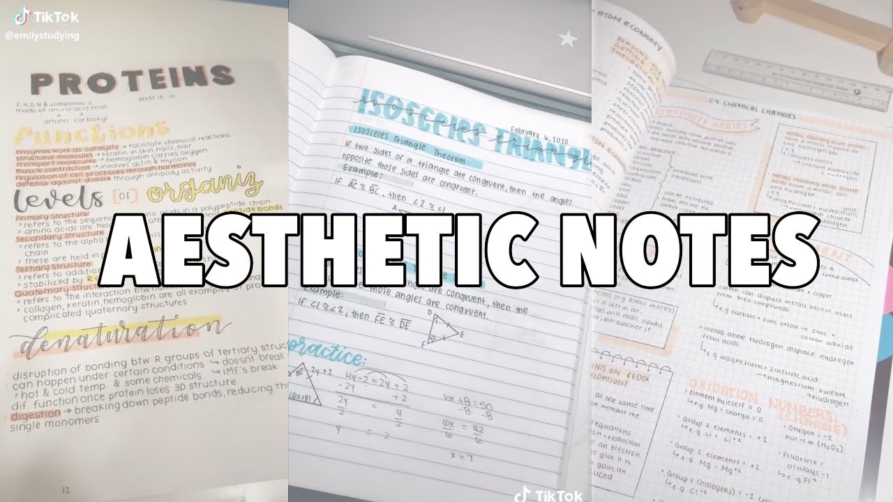 PRETTY NOTES TIKTOK COMPILATION || oceanvibes