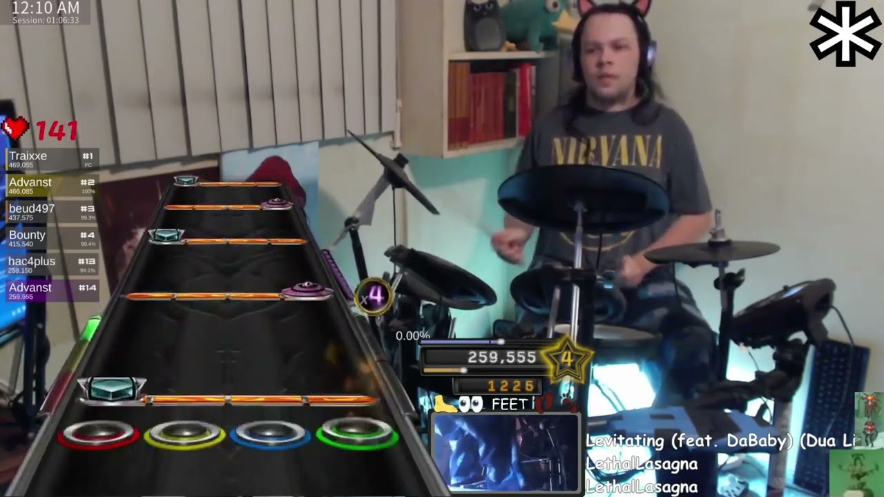Levitating - Dua Lipa (LethalLasagna Remix) | 100% FC (Clone Hero Expert Pro Drums)