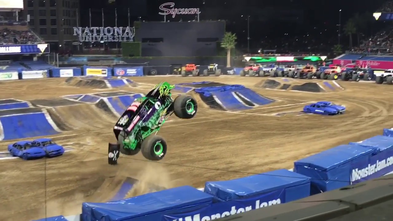 Monster Jam San Diego 2018 TWO WHEEL SKILLS 02/03/18