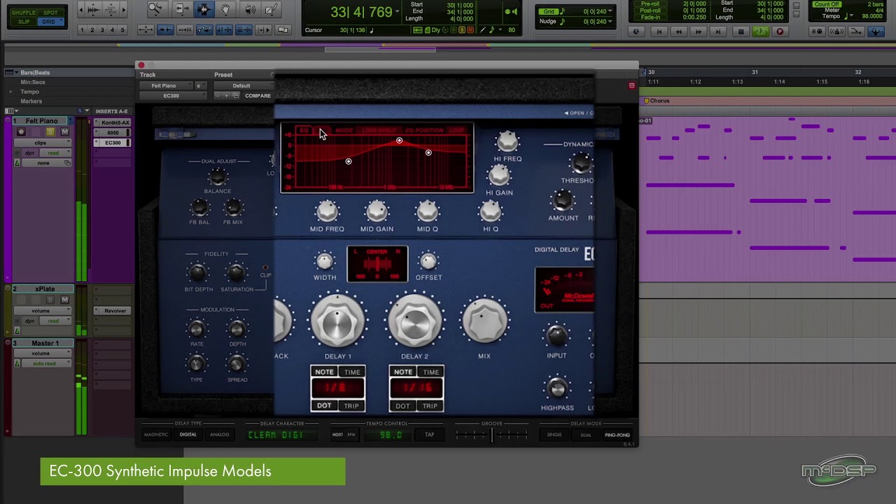 McDSP QuickTips - Using the EC-300 Echo Collection on Treated Piano
