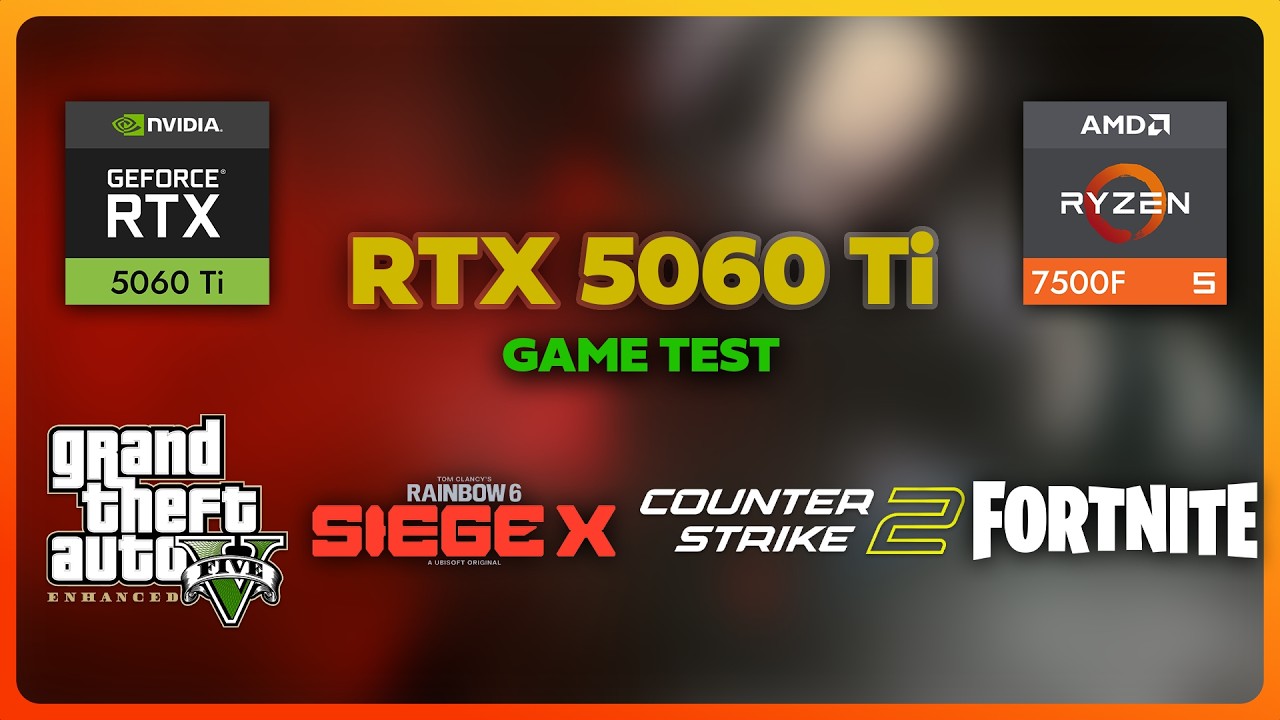 GeForce RTX 5060 Ti | Ryzen 5 7500 F | 4 Game Test in 2026 4K Ultra Graphics