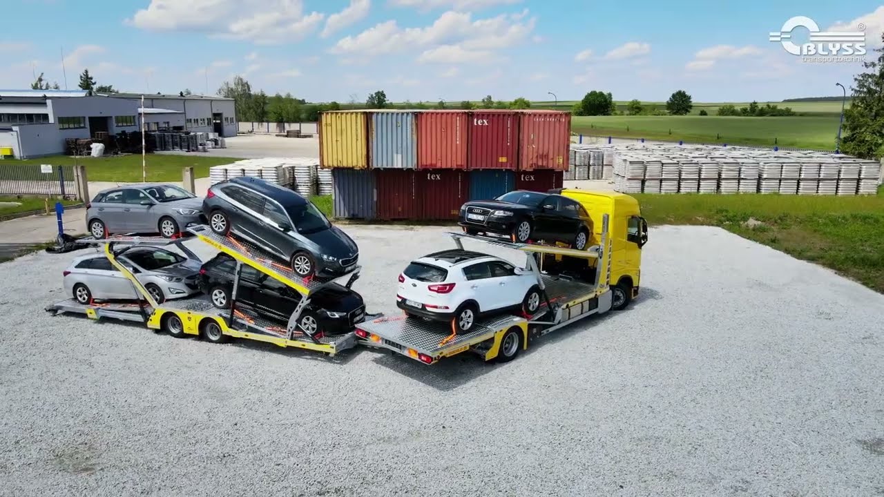 Autotransporter marki Blyss Modulo 6 do przewozu nawet 6 aut.