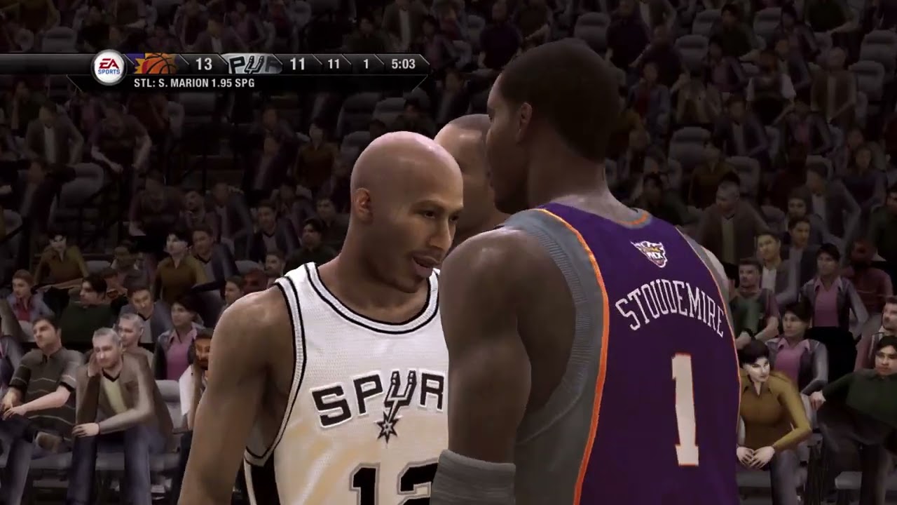 NBA Live 08 Xbox 360 Gameplay - Phoenix Suns vs San Antonio Spurs