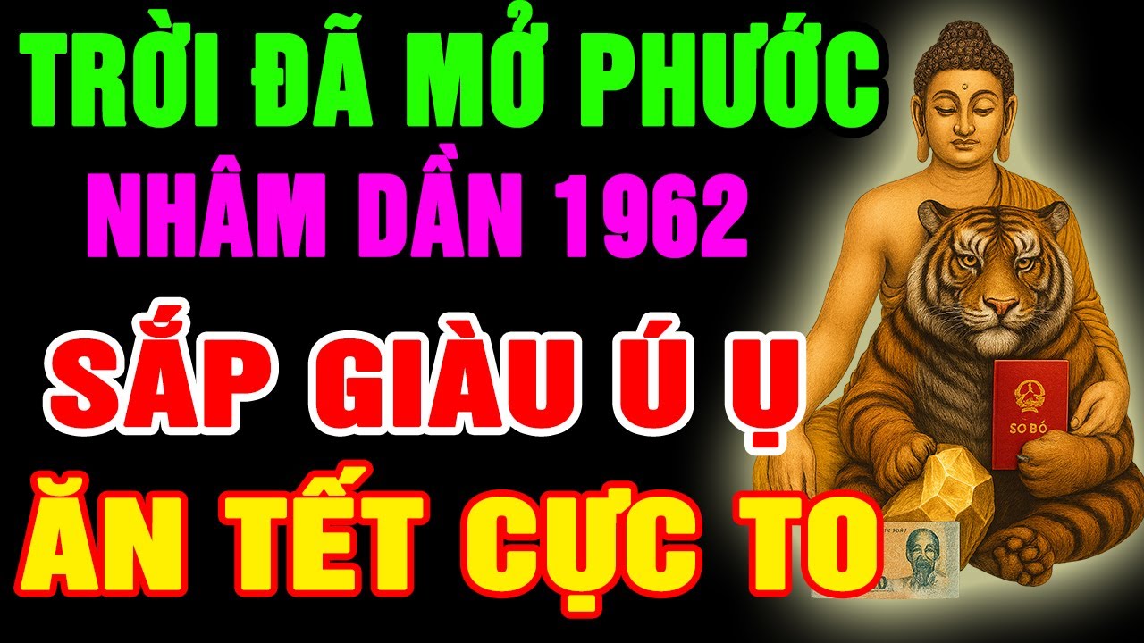 Trời Đã Mở Phước, Nhâm Dần 1962 Chuẩn Bị Thoát Nghèo, Tiền Đến Vận Mở, Phước Báu Kéo Về, Giàu Ú Ụ