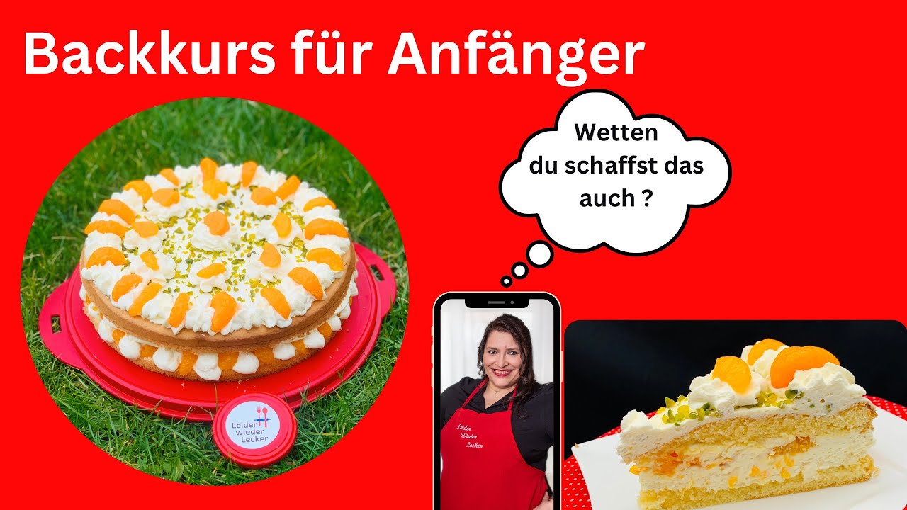 Der einfachste Mandarinen Quark Sahnetorte Backkurs für Anfänger