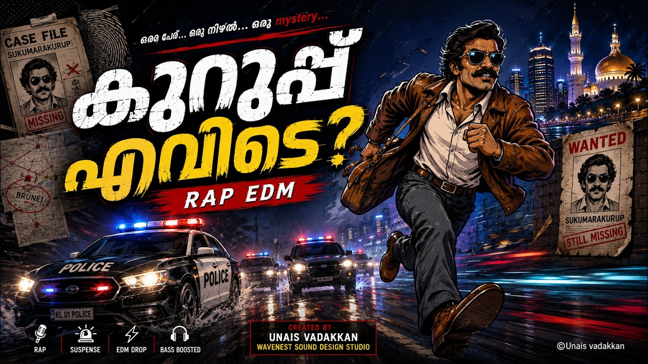 കുറുപ്പ് എവിടെ? | Sukumara Kurup Mystery | Malayalam Rap EDM | Unais Vadakkan