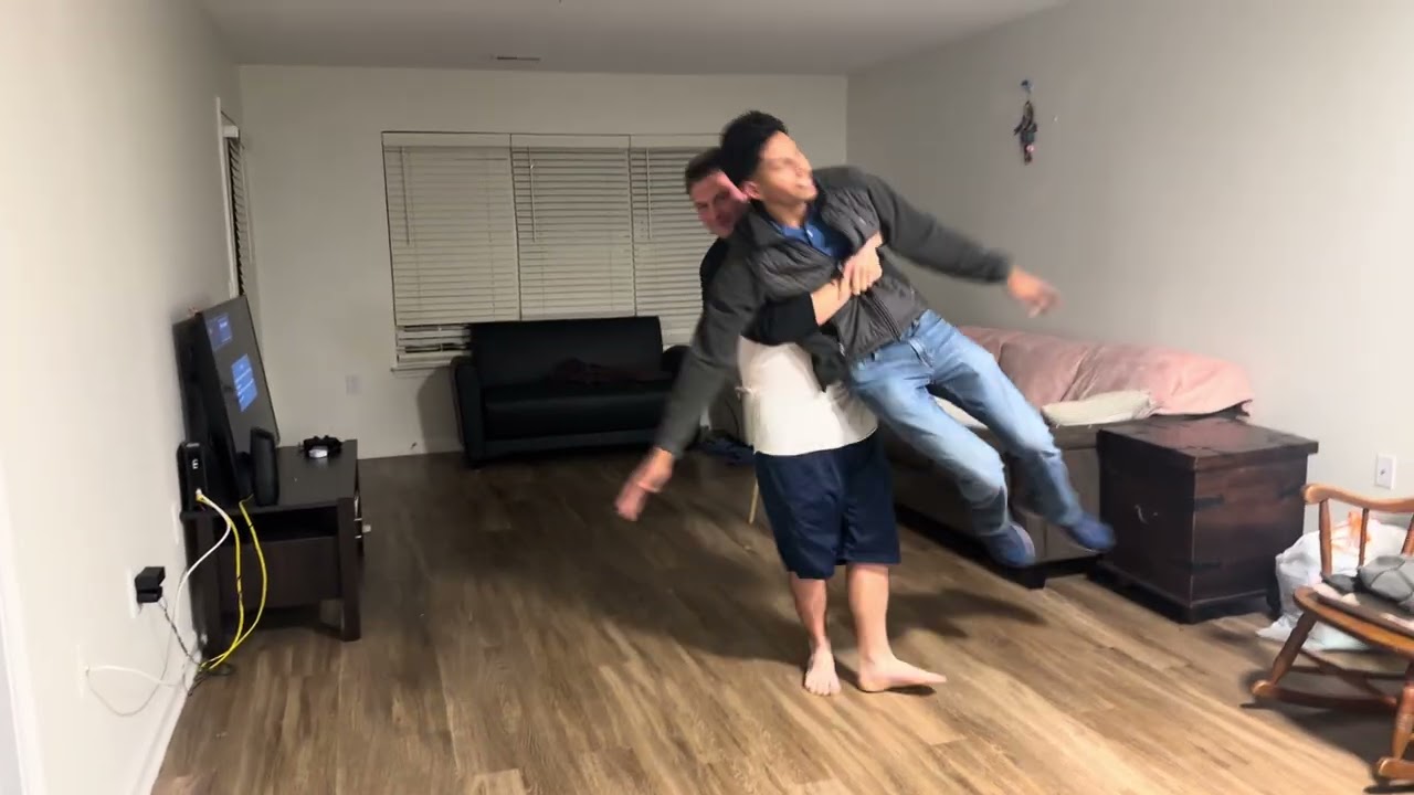 swinging our friend around 