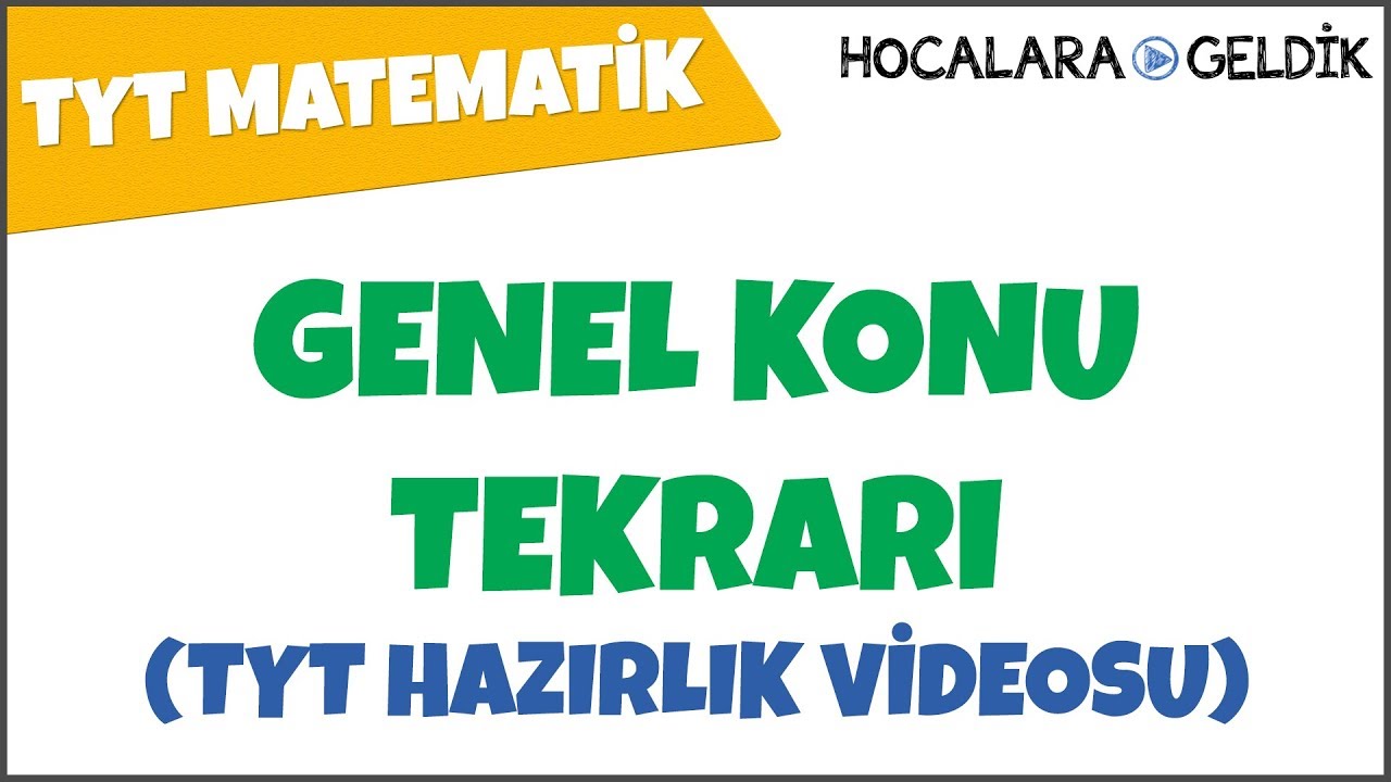 TYT Matematik Hazırlık / Genel Konu Tekrarı / Yks 2020