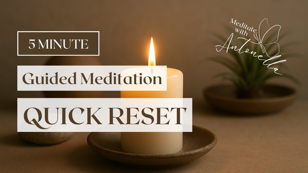 5-Minute Guided Meditation for Stress Relief & Re-Centering | Quick Calm & Relaxation Anywhere