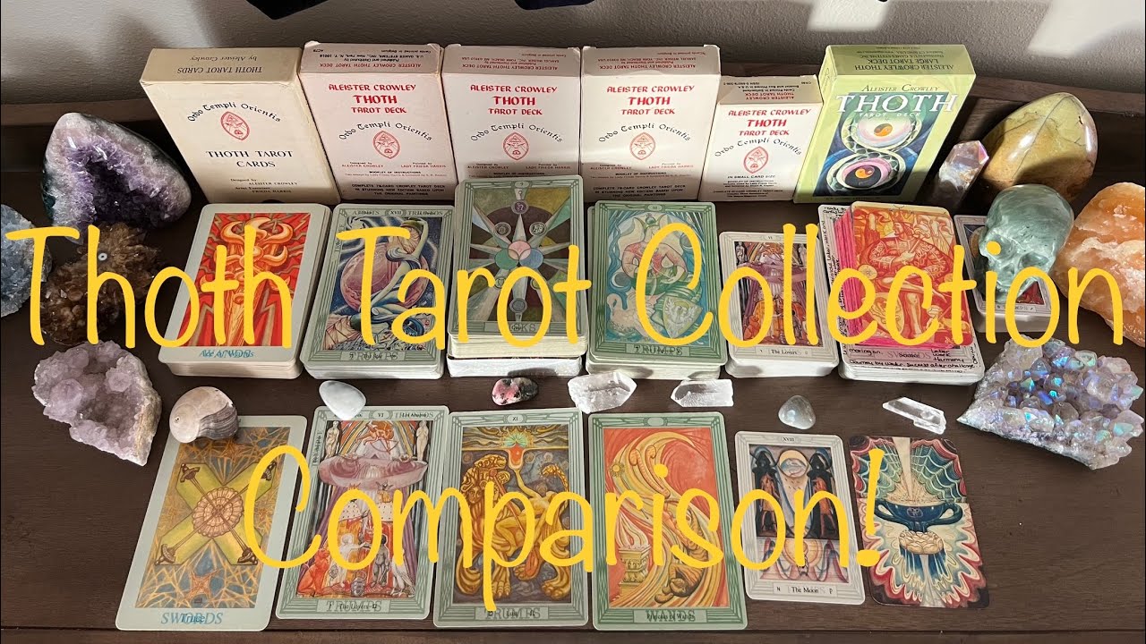 My Thoth tarot deck collection! Comparison video! There’s a differences!