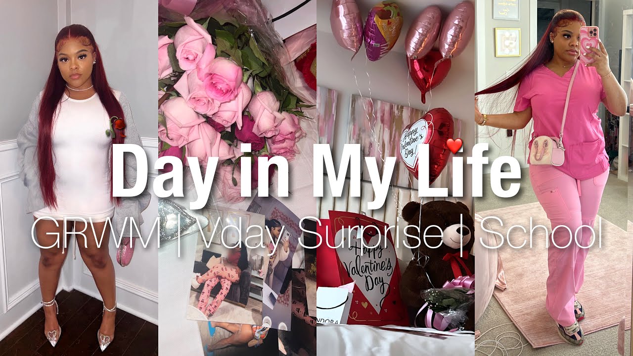 VLOG : Valentines Day 💕 ( SURPRISE , GRWM, School , & MORE ) 😱