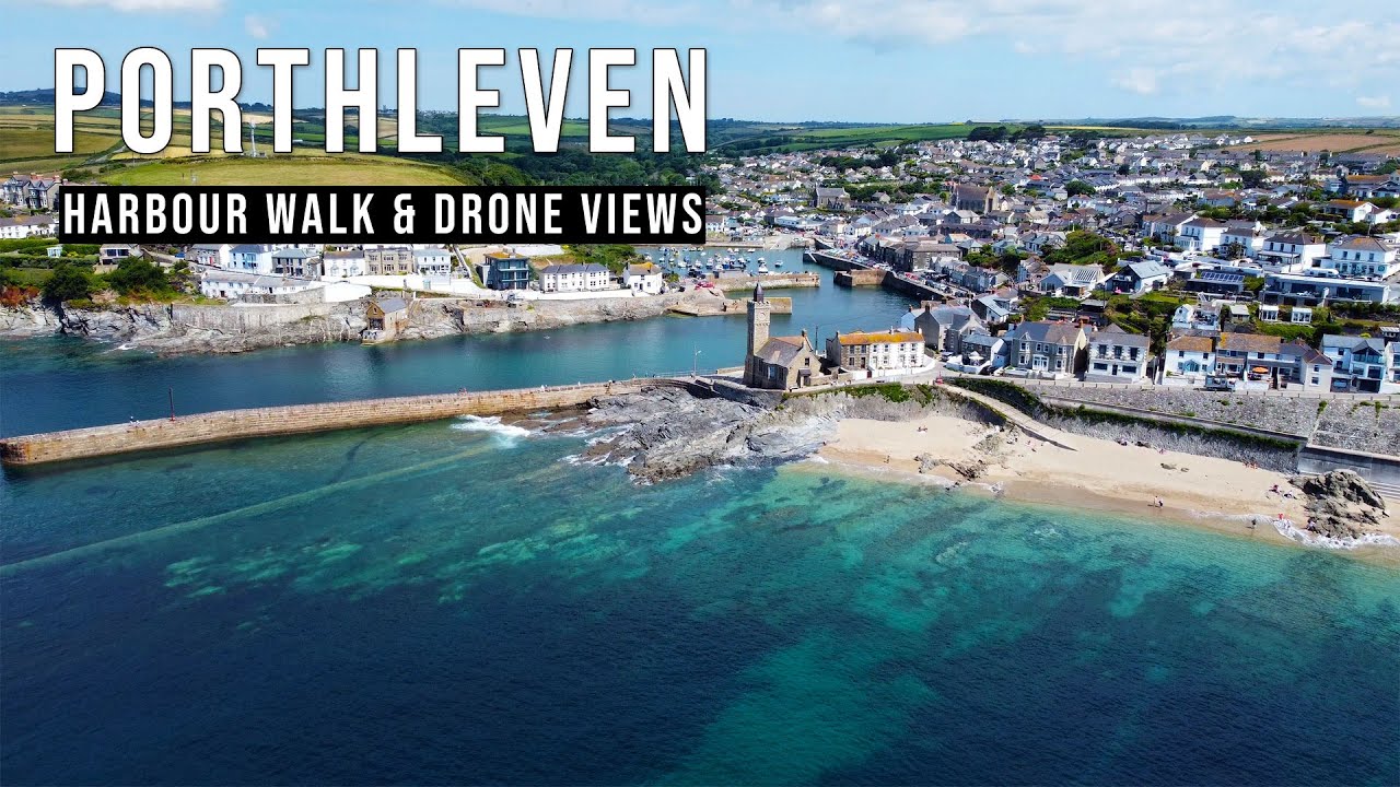 PORTHLEVEN Harbour Walking Tour and Drone - Cornwall Guide 4K Video