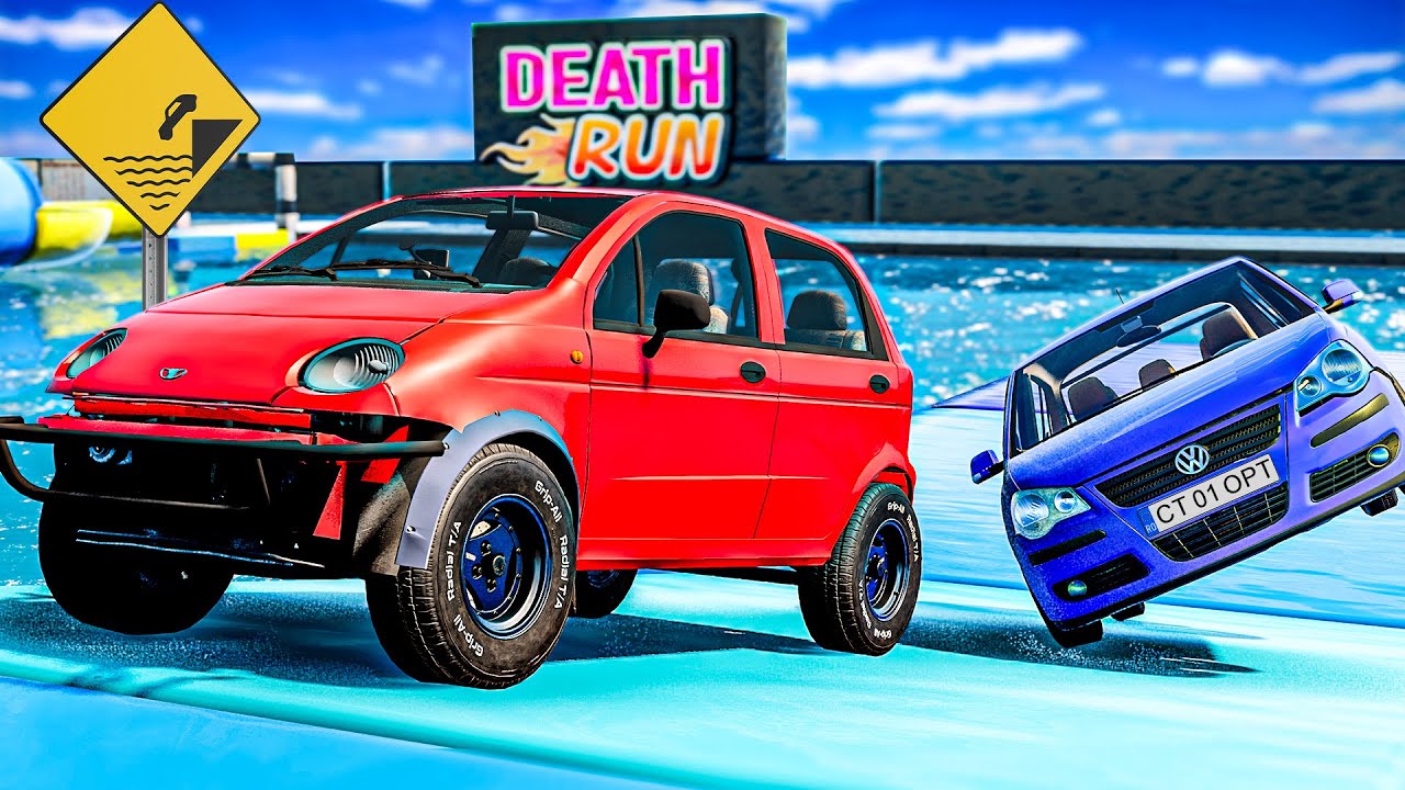 Red VS Blue! Matiz VS Polo. Cursa Mortala la Piscina!