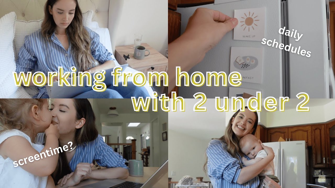 a realistic DITL of a work from home mom of 2