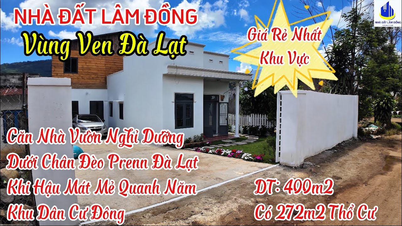 Ⓜ️ Bán Căn Nhà Nghỉ Dưỡng Dưới Chân Đèo Prenn Đà Lạt. Khu Dân Cư Đông, View Núi Voi Săn Mây