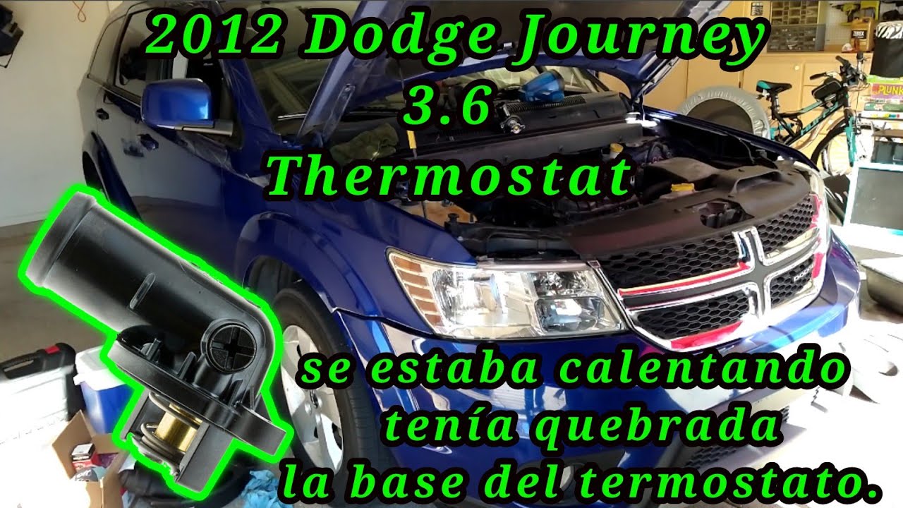 2012 Dodge Journey 3.6 Cómo cambiar el termostato ( How to change the thermostat )