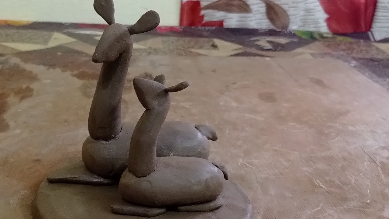 Easy Clay Art, Abstract Animals Showpiece, Terracotta Art