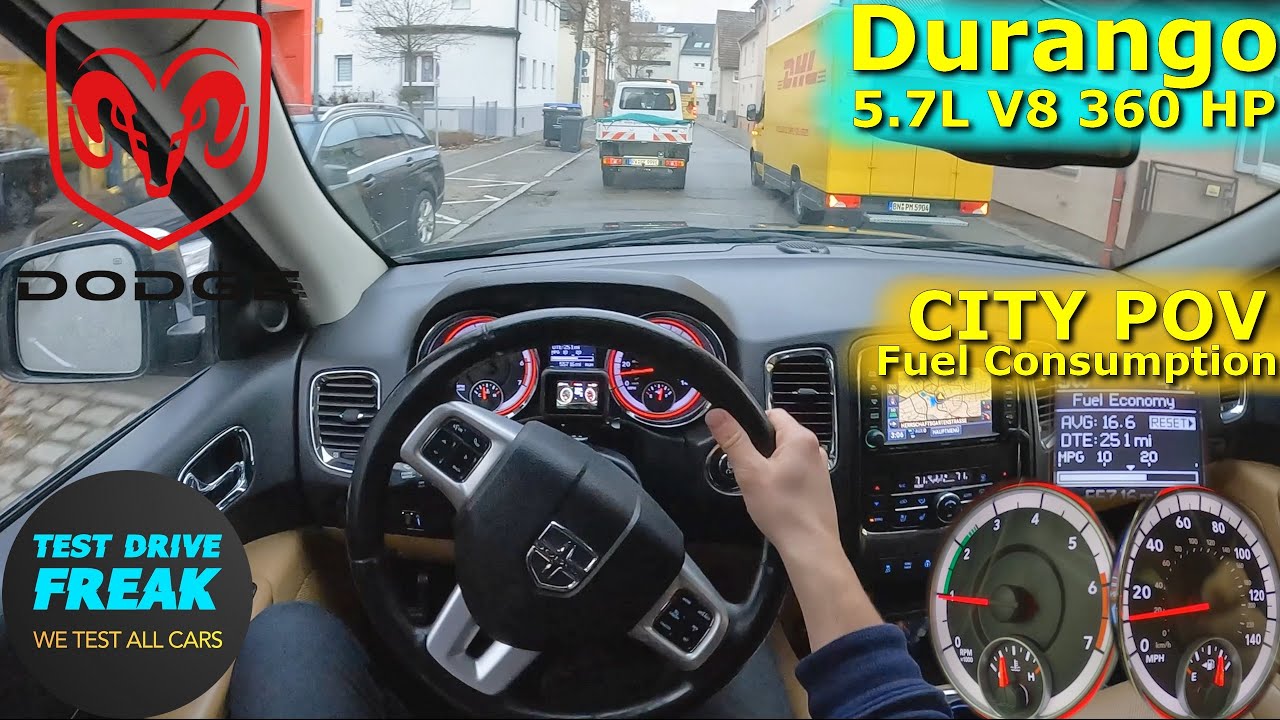 2011 Dodge Durango Citadel 5.7L V8 AWD 360 HP CITY POV DRIVE with Fuel Consumption