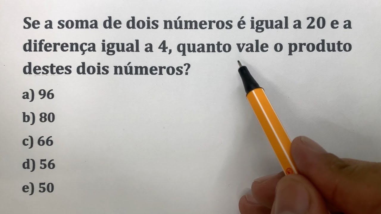 Solução de um Problema Simples que caiu num concurso | Prof Robson Liers - Sistema de Equações