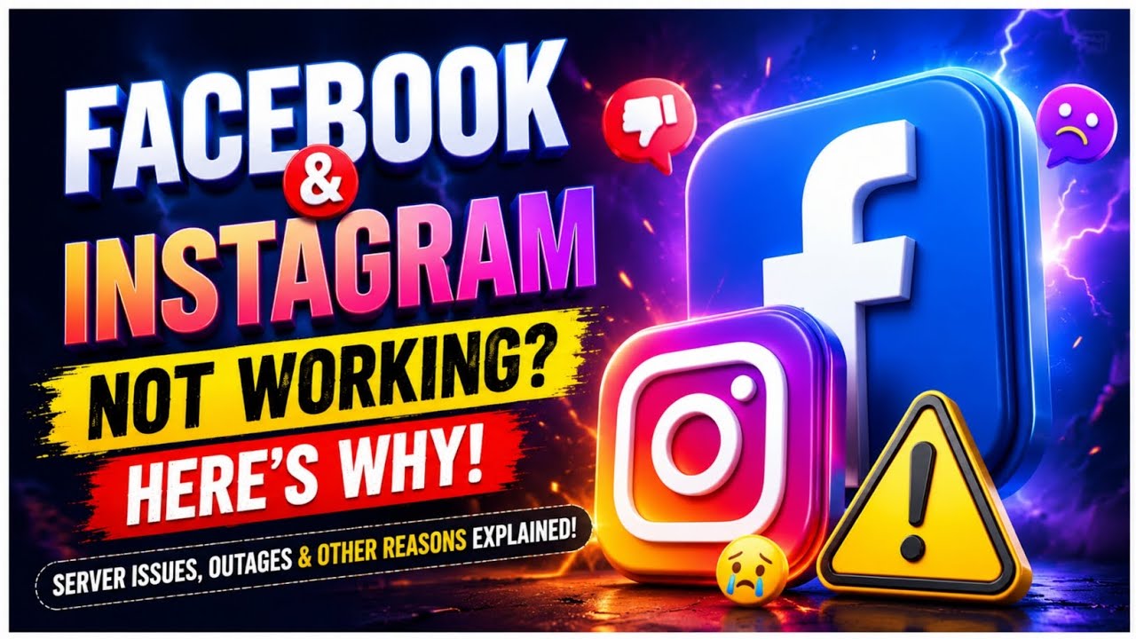 Facebook & Instagram Not Working | Facebook & Instagram Server Down | Instagram Reels Upload Problem