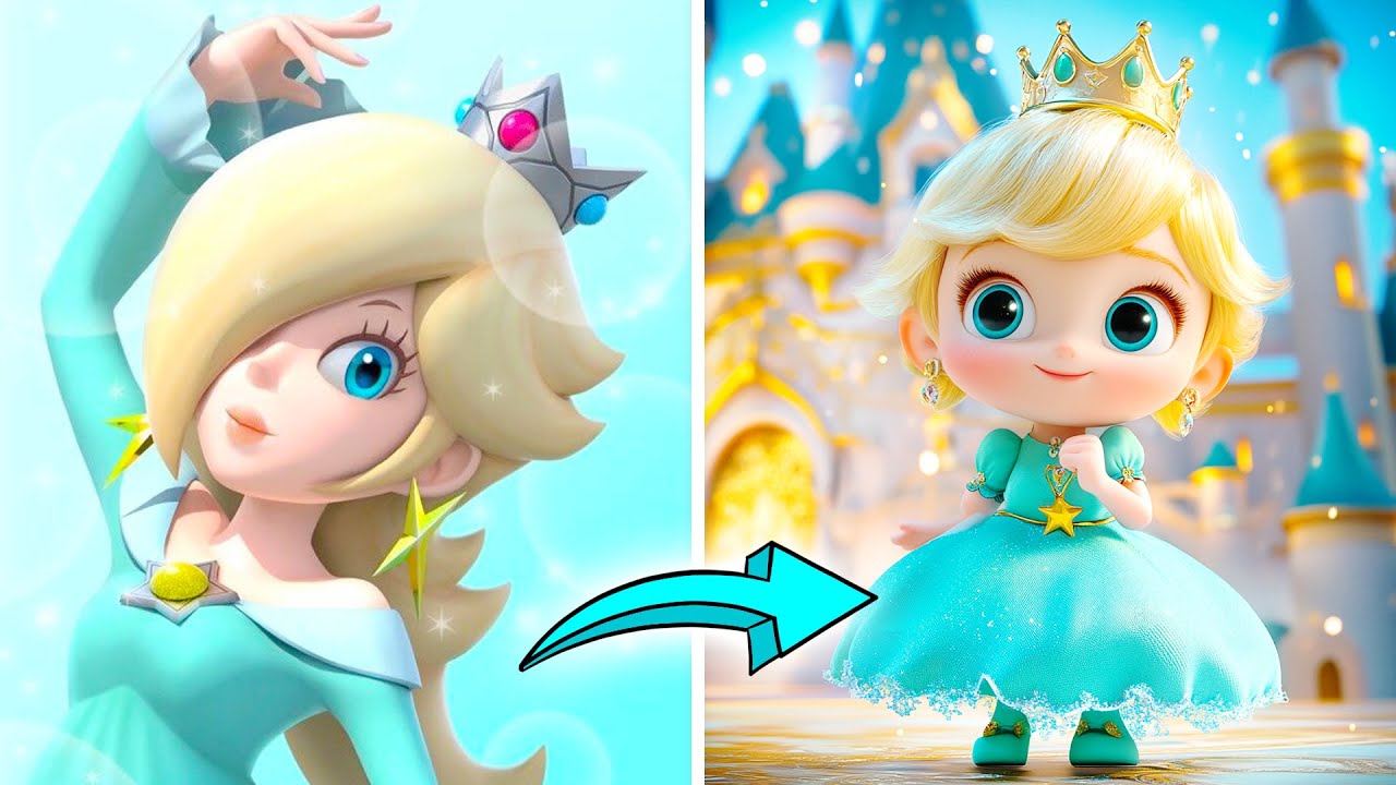 🍄Mario and Sanrio Characters As Babies | How ROSALINA x CINNAMON BABY Look Like?  👼🏻🍼🎶