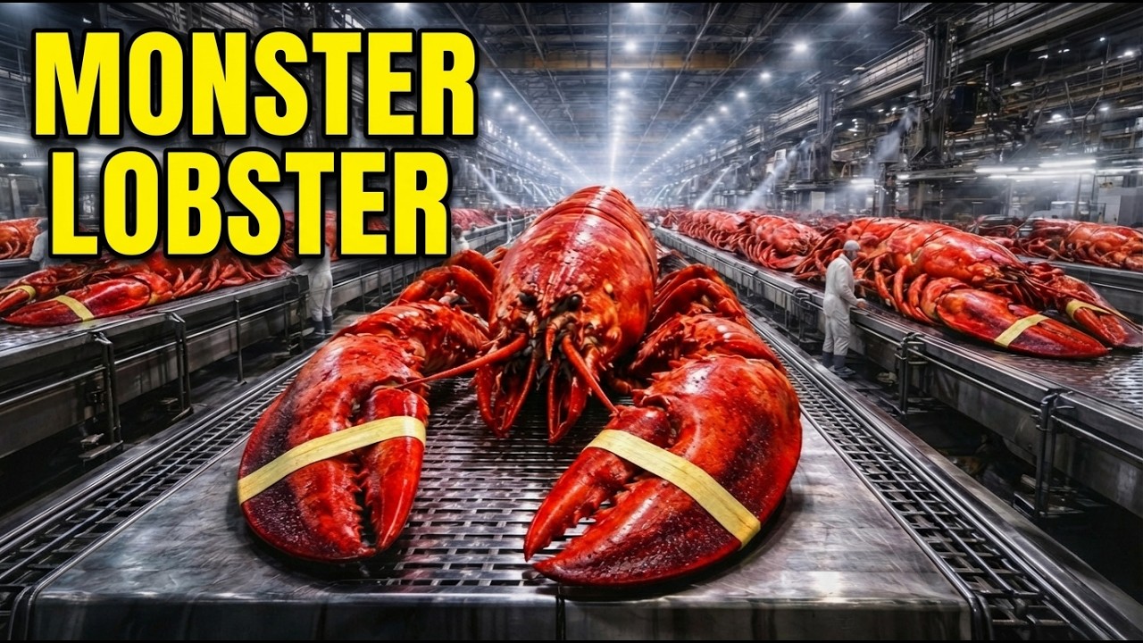 🦞 Inside a Modern Lobster Processing Factory 🏭 – From Ocean 🌊 to Plate 🍽️