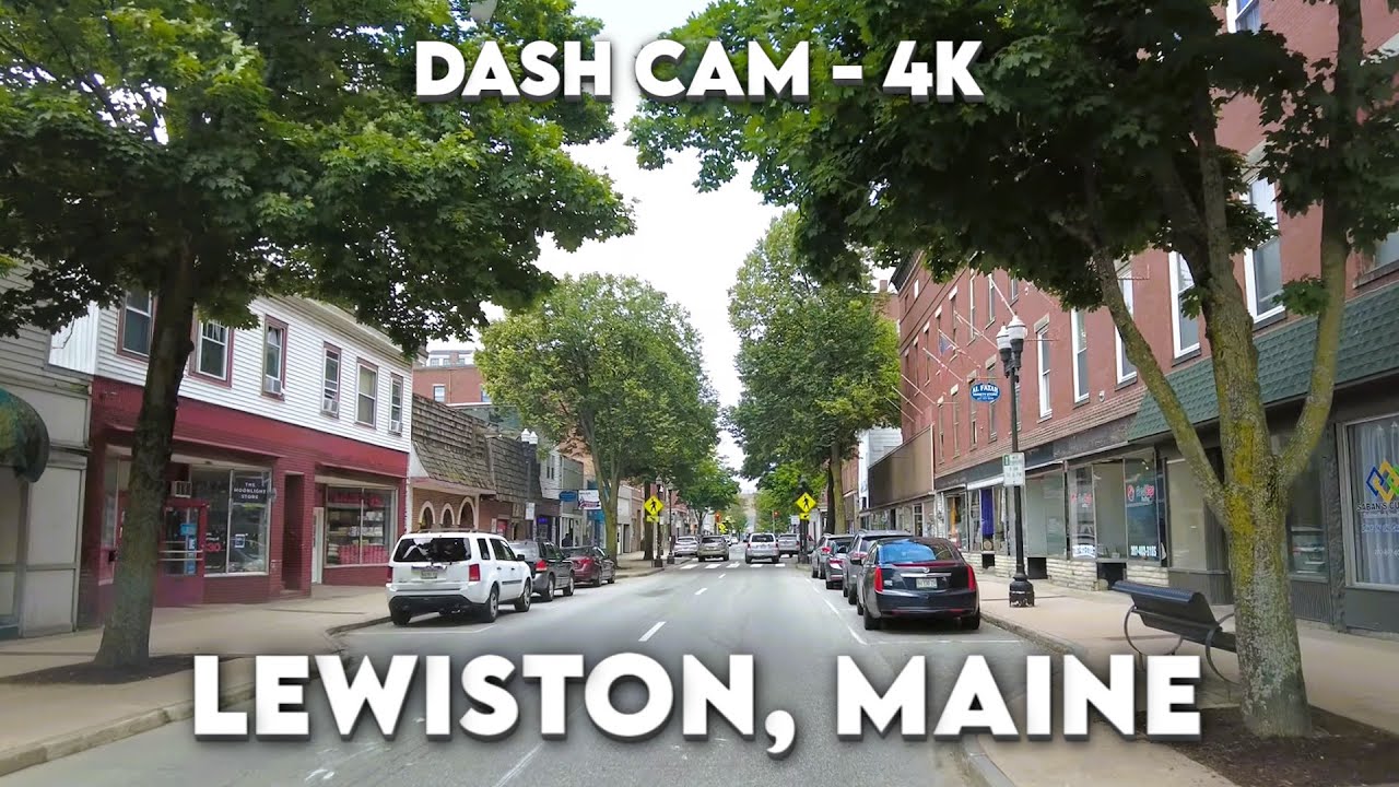 🚗 Lewiston, Maine  🌟4K Drive