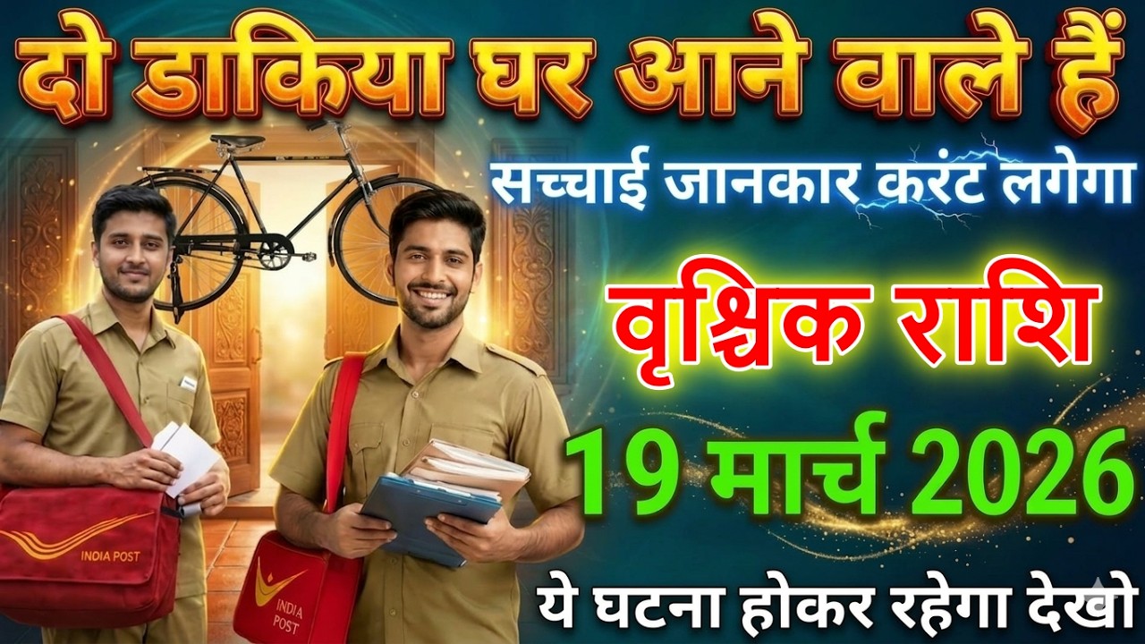 वृश्चिक राशि वालों 19 मार्च 2026 को दो डाकिया घर आएंगे 😱 | सच्चाई जानकर दिमाग हिल जाएगा@vrischik