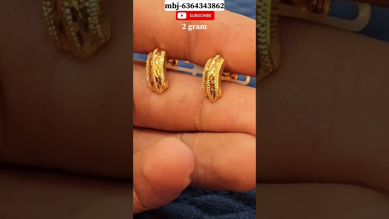 Only 2 gram pure gold earrings studs #gold #earrings #shorts #trending #viralvideo