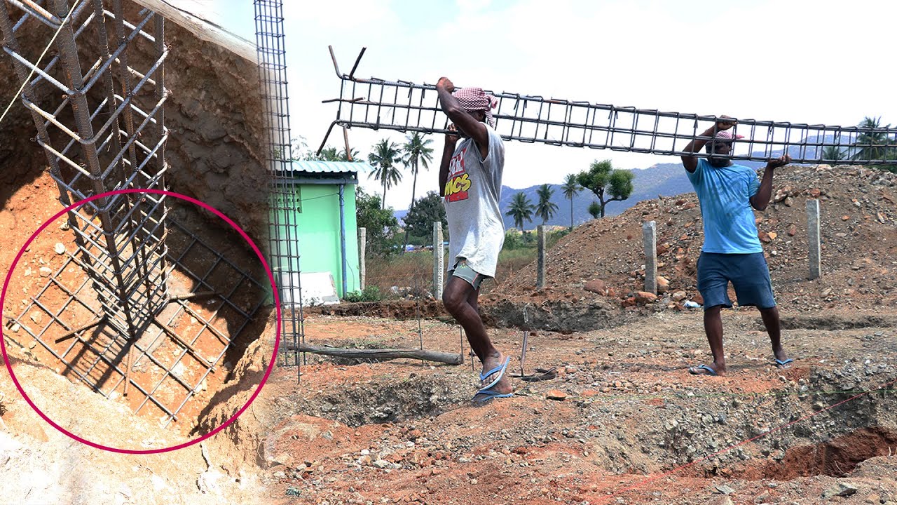 RCC Footing of Column Mat installation | Footing of Column Mat Foundation | Concrete Column Footing