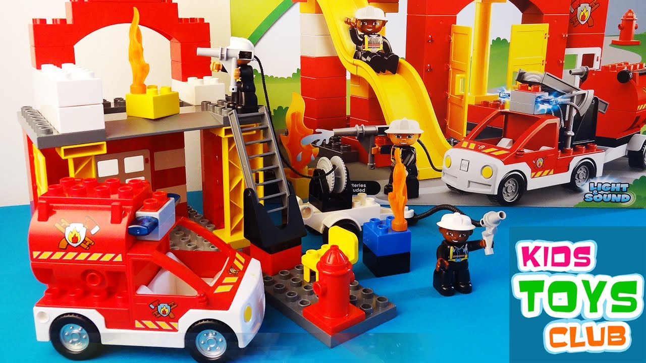 LEGO Duplo Fire Station 6168 - 4 Variants of Building, Duplo feuerwehr, pompieri, bomberos, hasiči