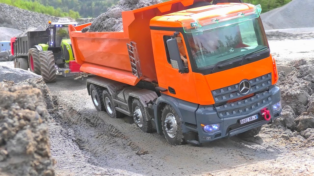 Real Quarry Work with Massive RC Dump Trucks and Loaders!