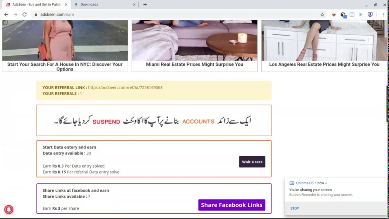 AdsBeen Free Earn Money online in Pakistan 2020