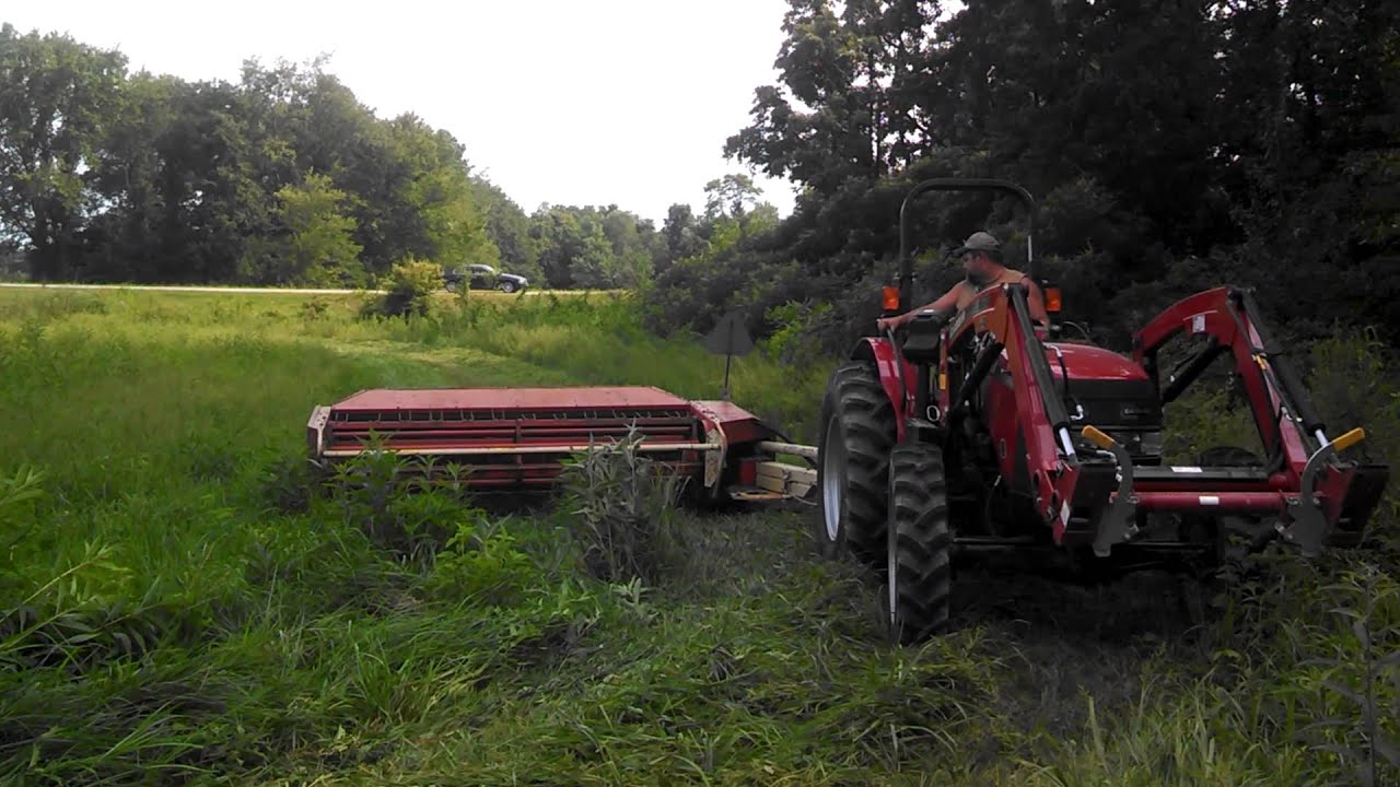 Case IH 55a mowing hay