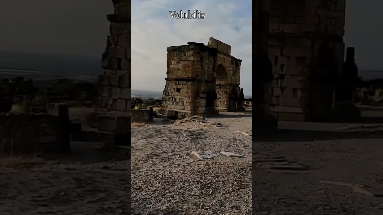 Day at Volubilis Berber-Roman city in Morocco 