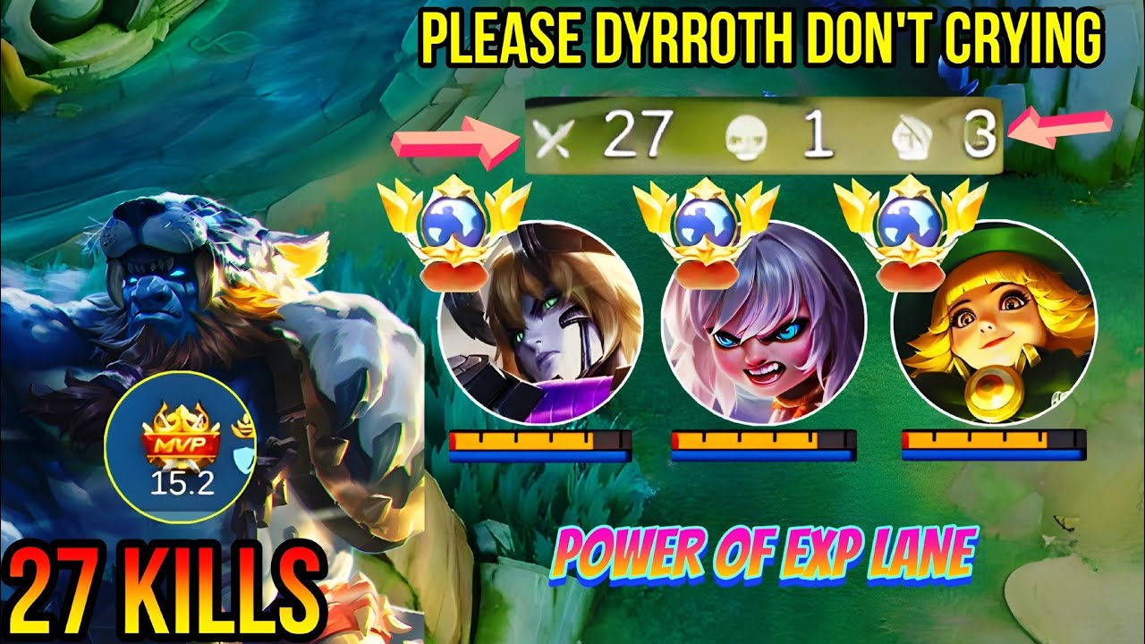 BALMOND VS DYRROTH IN EXP LANE GAMEPLAY! BALMOND DAMAGE BUILD! BALMOND NEW EMBLEM SET