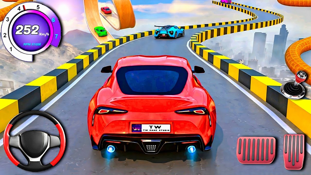 Crazy GT Car Transformation Mega Ramp Racing - Extreme Car Stunt Driver 3D : Android Gameplay #1