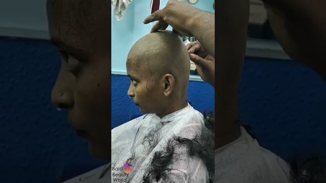 Indian Girl Barbershop Headshave