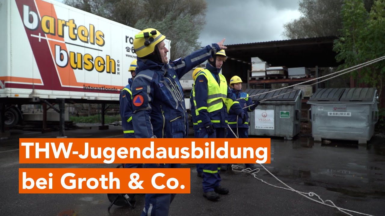 THW – Jugendausbildung auf Werksgelände bei Firma Groth